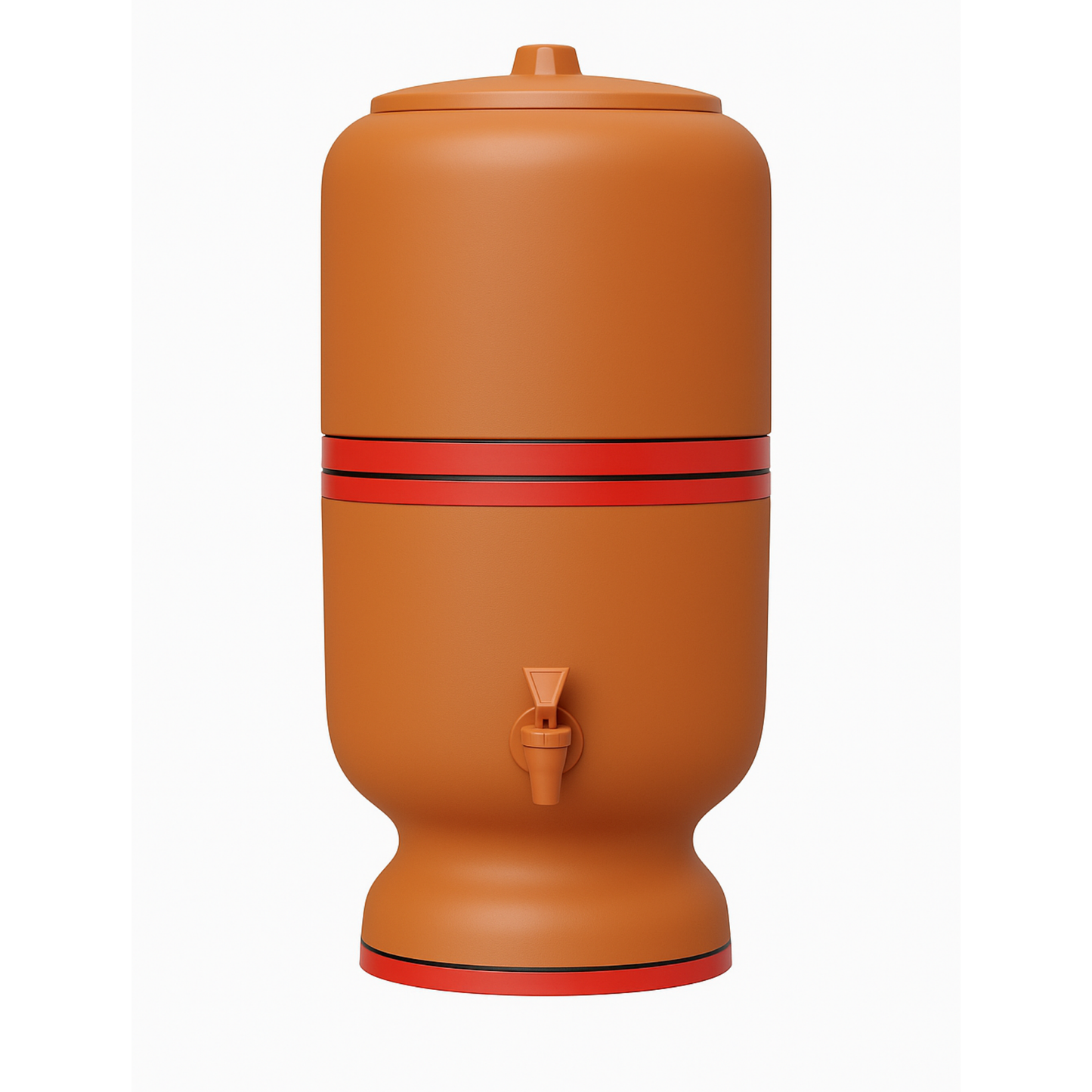 Cerâmica Stéfani São João 4L Clay Water Filter + 4L Storage Base – Total 8L Capacity