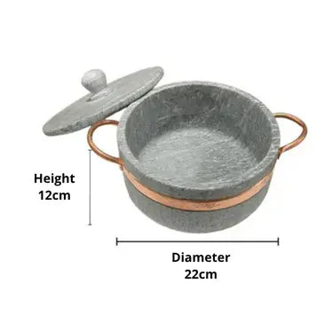Soapstone Casserole Pot, 3 liters